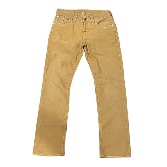 True Religion Pants True Religion Mens Tan Corduroy Cotton Straight